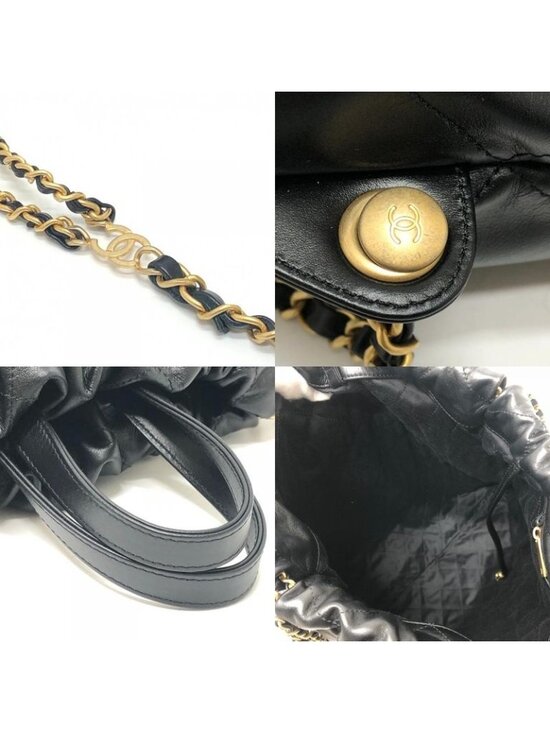 Chanel Backpack 22 Chain As3313 Leather Black main image 10